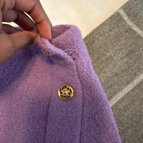 ZARA Textured Blazer and Mini Skirt Set - Lilac, Lavender - Picture 9 of 12